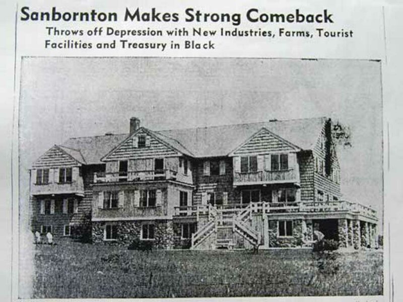 1938 – After the Hurricane of '38 construction began on the Main Inn using felled trees