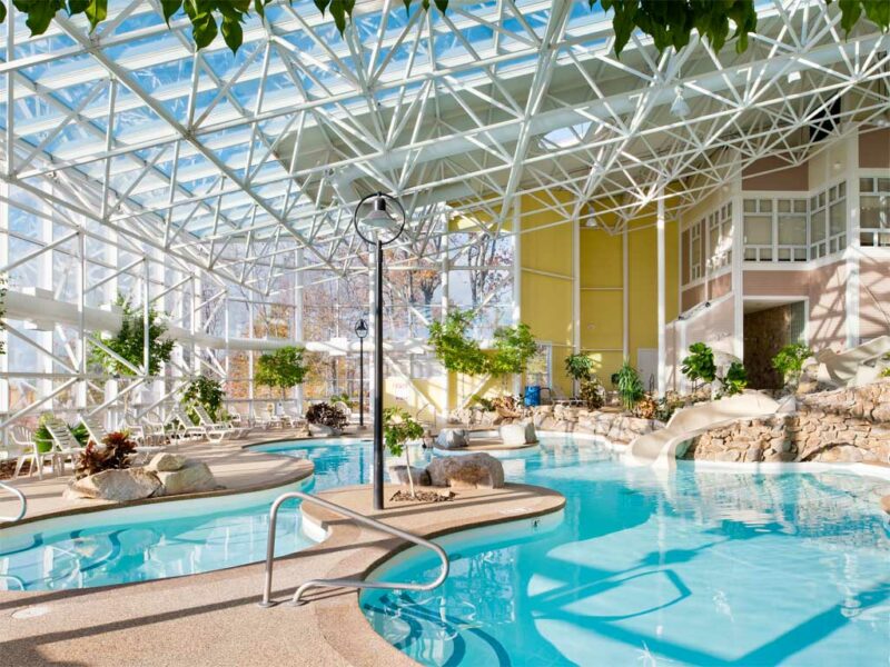 Enjoy Year round fun in our 30,000 square foot amenities center with attached glass atrium